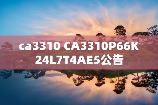 ca3310 CA3310P66K24L7T4AE5公告 ca3310 CA3310P66K24L7T4AE5公告