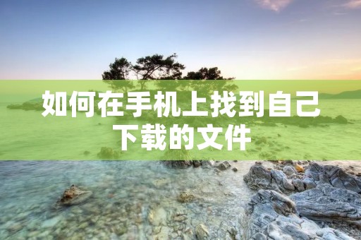 如何在手机上找到自己下载的文件