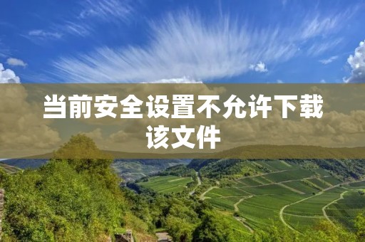 当前安全设置不允许下载该文件:保护您的数字资产安全