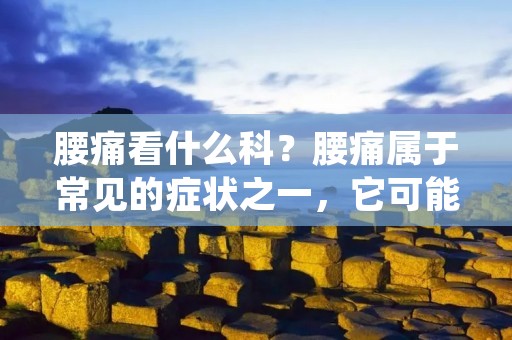 腰痛看什么科?腰痛属于常见的症状之一,它可能是由各种不同的原因引起的,因此需要根据具体情况来决定应该就诊于哪个科室。下面将详细介绍腰痛的常见原因以及相应的就诊科室。