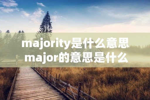 majority是什么意思 major的意思是什么意思啊
