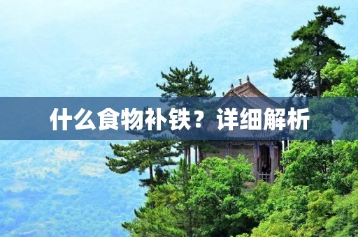 什么食物补铁?详细解析