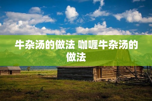 牛杂汤的做法 咖喱牛杂汤的做法