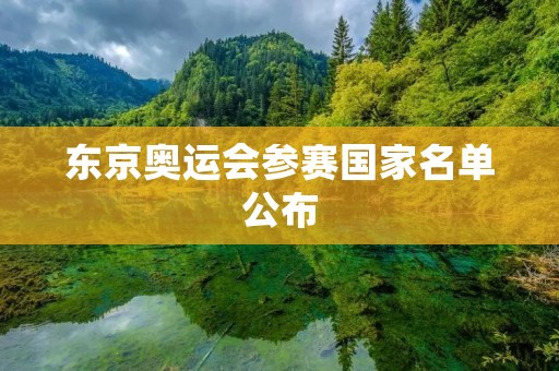 东京奥运会参赛国家名单公布:世界各国强强联手角逐奖牌 东京奥运会参赛国家名单公布:世界各国强强联手角逐奖牌