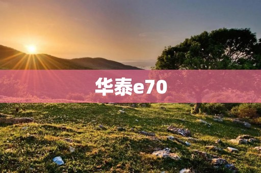 华泰e70:全新电动SUV的未来之路 华泰e70:全新电动SUV的未来之路