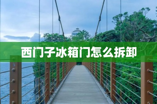 西门子冰箱门怎么拆卸