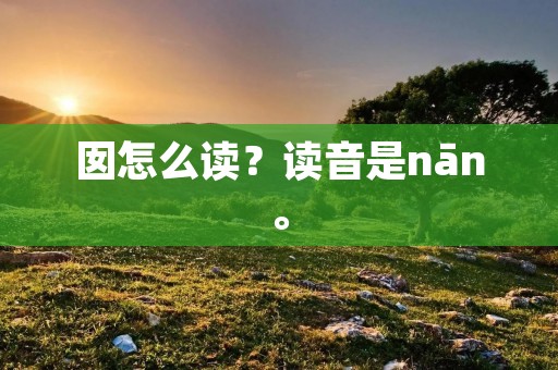 囡怎么读？读音是nān。