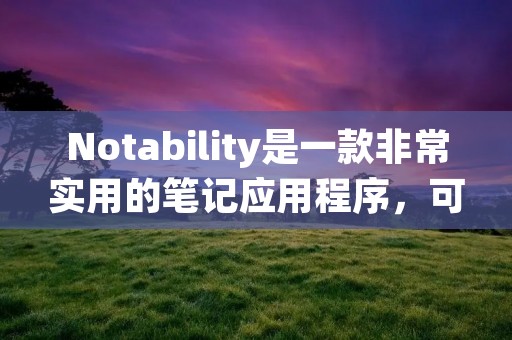 Notability是一款非常实用的笔记应用程序，可以帮助用户轻松记录和管理各种信息。它具有许多强大的功能，包括分屏功能，使用户可以同时查看和编辑多个文档或笔记。