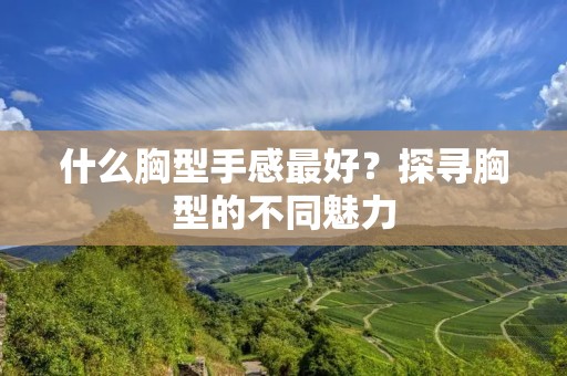 什么胸型手感最好?探寻胸型的不同魅力