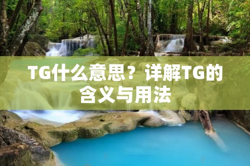 TG什么意思?详解TG的含义与用法
