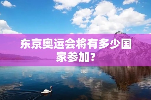 东京奥运会将有多少国家参加？