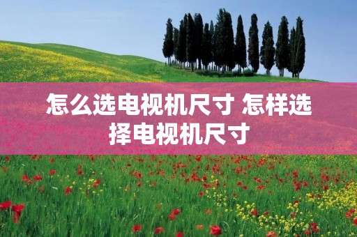 怎么选电视机尺寸 怎样选择电视机尺寸