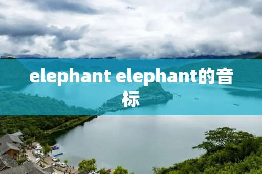 elephant elephant的音标 elephant elephant的音标