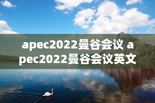 apec2022曼谷会议 apec2022曼谷会议英文版