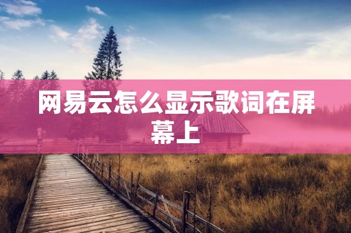 网易云怎么显示歌词在屏幕上