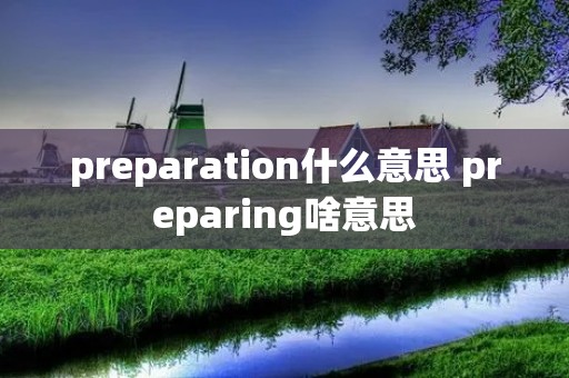 preparation什么意思 preparing啥意思
