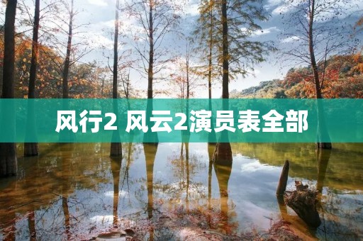 风行2 风云2演员表全部