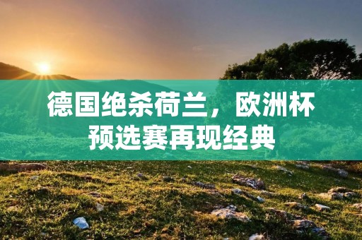德国绝杀荷兰，欧洲杯预选赛再现经典