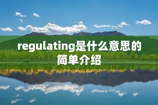 regulating是什么意思的简单介绍 regulating是什么意思的简单介绍