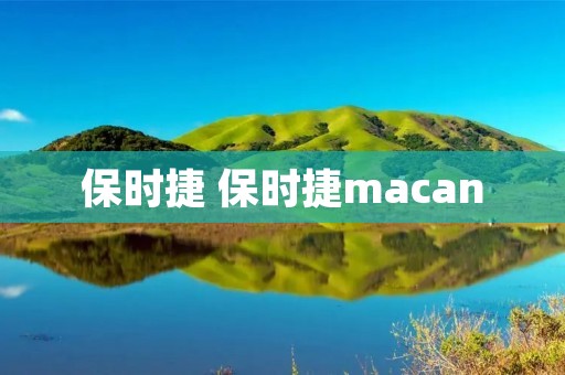 保时捷 保时捷macan