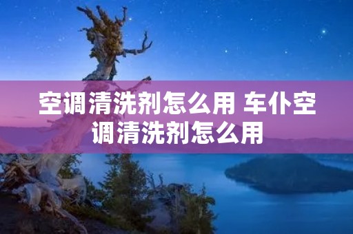 空调清洗剂怎么用 车仆空调清洗剂怎么用