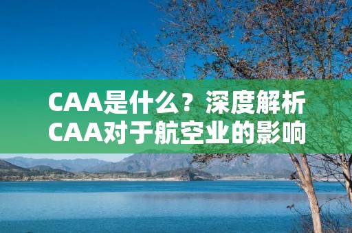CAA是什么?深度解析CAA对于航空业的影响