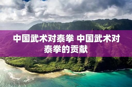 中国武术对泰拳 中国武术对泰拳的贡献 中国武术对泰拳 中国武术对泰拳的贡献