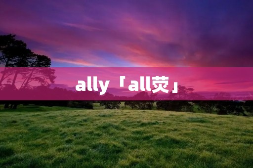 ally「all荧」