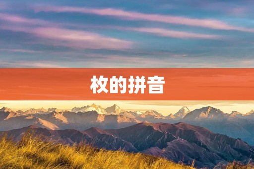 枚的拼音:探究中文中的“枚”字发音