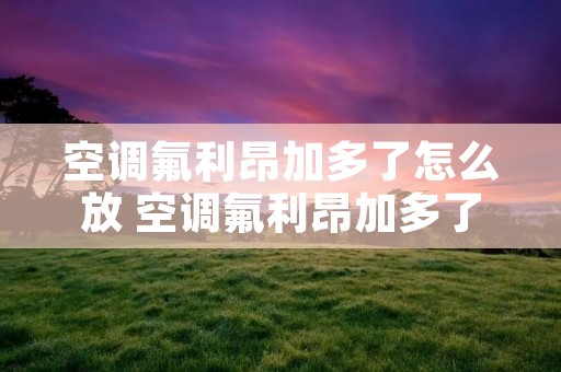 空调氟利昂加多了怎么放 空调氟利昂加多了怎么放气