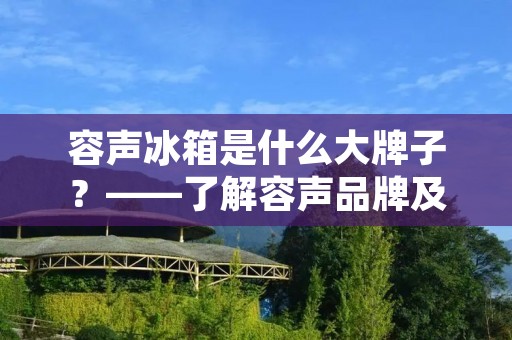 容声冰箱是什么大牌子？——了解容声品牌及其产品特点