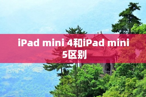 iPad mini 4和iPad mini 5区别