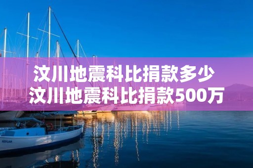 汶川地震科比捐款多少 汶川地震科比捐款500万美元是真的吗