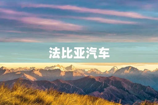 法比亚汽车:走向世界的中国品牌 法比亚汽车:走向世界的中国品牌