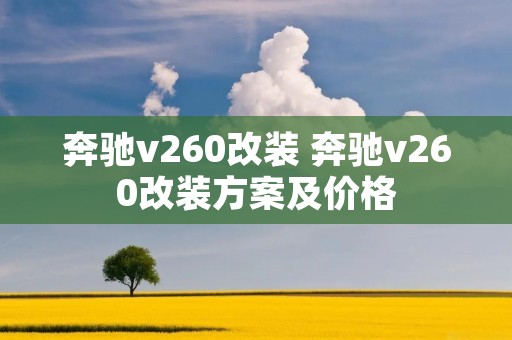 奔驰v260改装 奔驰v260改装方案及价格