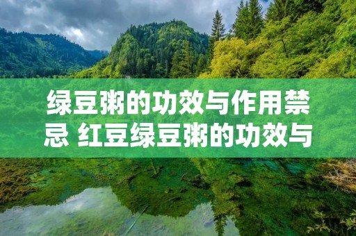 绿豆粥的功效与作用禁忌 红豆绿豆粥的功效与作用禁忌