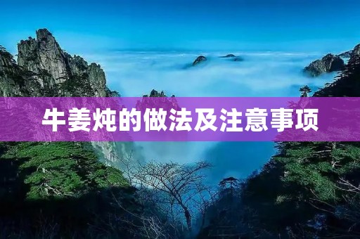 牛姜炖的做法及注意事项