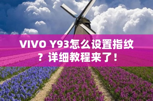 VIVO Y93怎么设置指纹?详细教程来了!