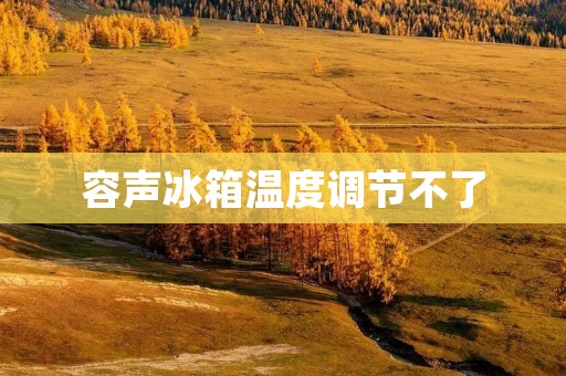 容声冰箱温度调节不了