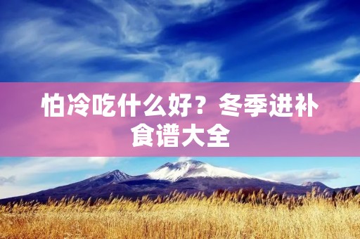 怕冷吃什么好?冬季进补食谱大全