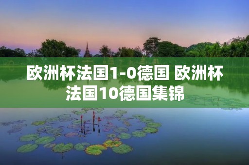 欧洲杯法国1-0德国 欧洲杯法国10德国集锦