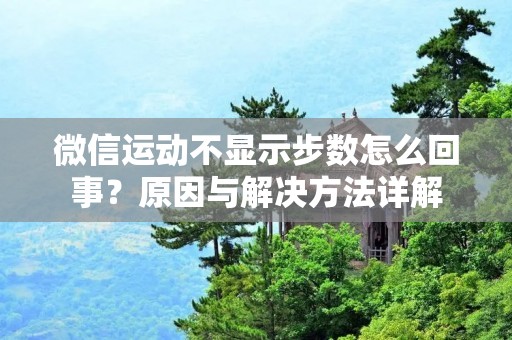 微信运动不显示步数怎么回事?原因与解决方法详解