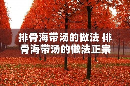 排骨海带汤的做法 排骨海带汤的做法正宗