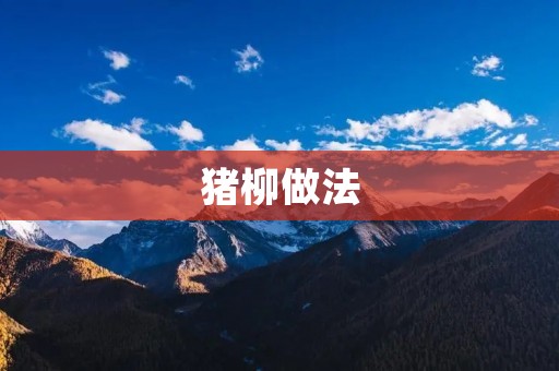 猪柳做法：口感鲜嫩，健康美味
