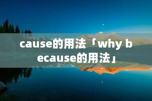cause的用法「why because的用法」