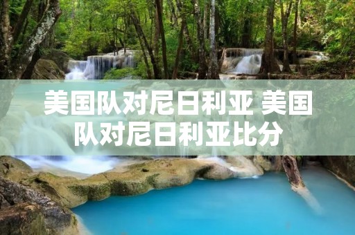 美国队对尼日利亚 美国队对尼日利亚比分