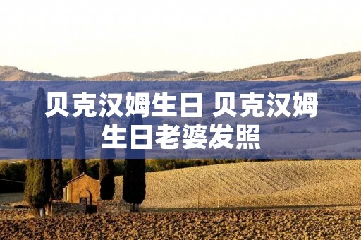 贝克汉姆生日 贝克汉姆生日老婆发照 贝克汉姆生日 贝克汉姆生日老婆发照