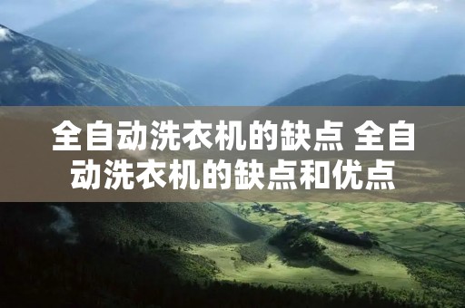 全自动洗衣机的缺点 全自动洗衣机的缺点和优点 全自动洗衣机的缺点 全自动洗衣机的缺点和优点