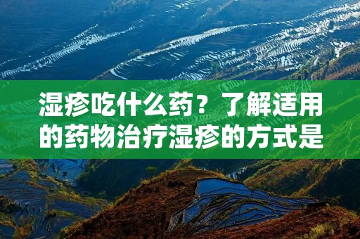 湿疹吃什么药？了解适用的药物治疗湿疹的方式是非常重要的。湿疹是一种常见的皮肤病，它通常表现为皮肤的红肿、瘙痒和干燥。虽然湿疹无法根治，但药物治疗可以帮助控制症状，减轻不适感，并改善生活质量。本文将介绍一些常用的湿疹药物，以及它们的作用机制和注意事项。