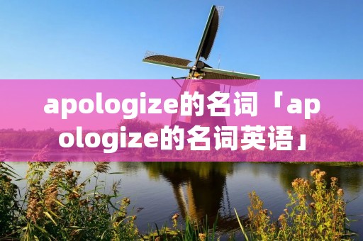 apologize的名词「apologize的名词英语」